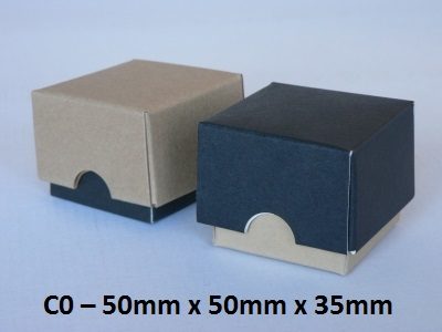 C0 - Cube Box with Lid - 50mm x 50mm x 35mm