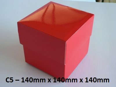 C5 - Cube Box with Lid - 140mm x 140mm x 140mm