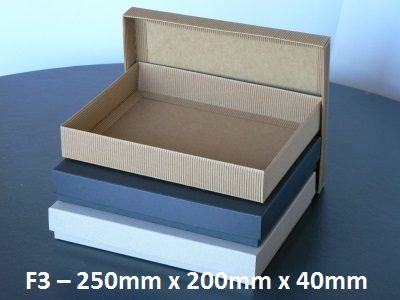 F3 - Flat Box with Lid - 250mm x 200mm x 40mm