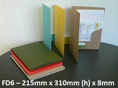 FD6 - Cardboard Book Style Folder - 215mm x 310mm x 8mm