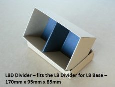 L8D Divider - fits L8 Long Box base - 170mm x 95mm x 85mm