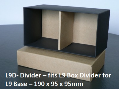 L9D - Divider - fits L9 Long Box base - 190mm x 95mm x 95mm
