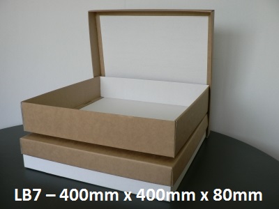 LB7 - Large Box with Lid - 400mm x 400mm x 80mm