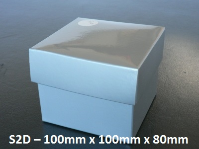 S2D - Square Box with Lid - 100mm x 100mm x 80mm
