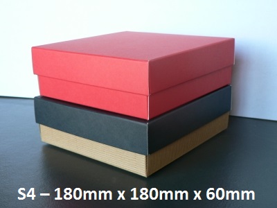 S4 - Square Box with Lid - 180mm x 180mm x 60mm