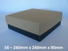 S6 - Square Box with Lid - 260mm x 260mm x 90mm